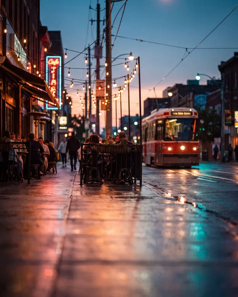 Toronto Digest — Queen West at dusk